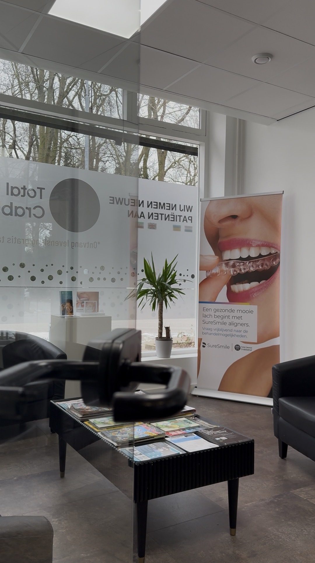 De wachtruimte van Total Dental Crabbehof